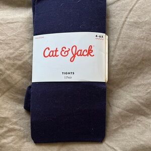 Navy Footed Tights for Kids